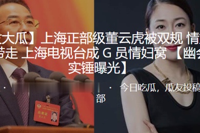 上.海正.部级董.云虎被.双规.情妇.被带.走上海.电视台.成G员情.妇窝