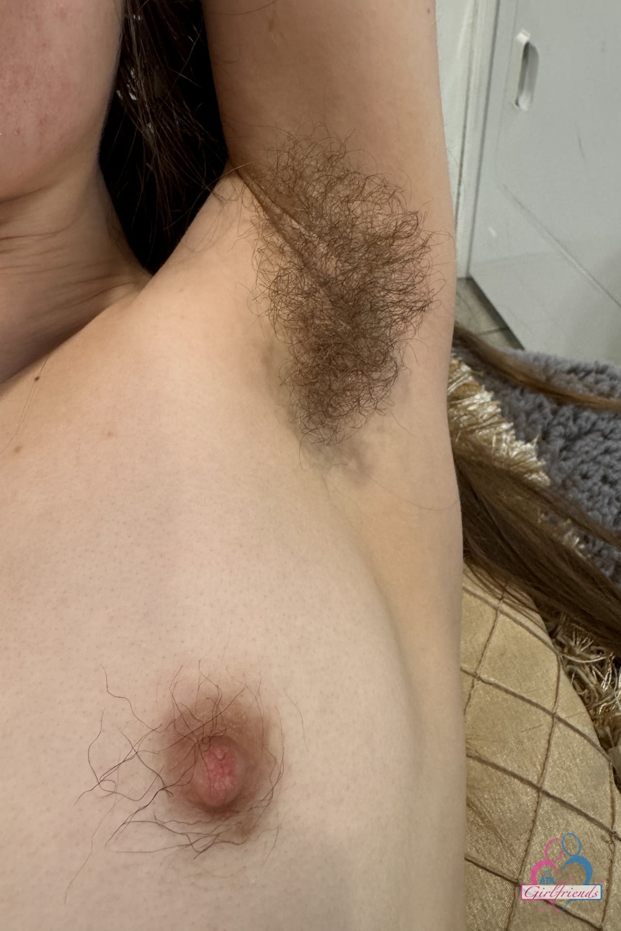 Caucasian amateur Sia Wood displays her natural body in public places
