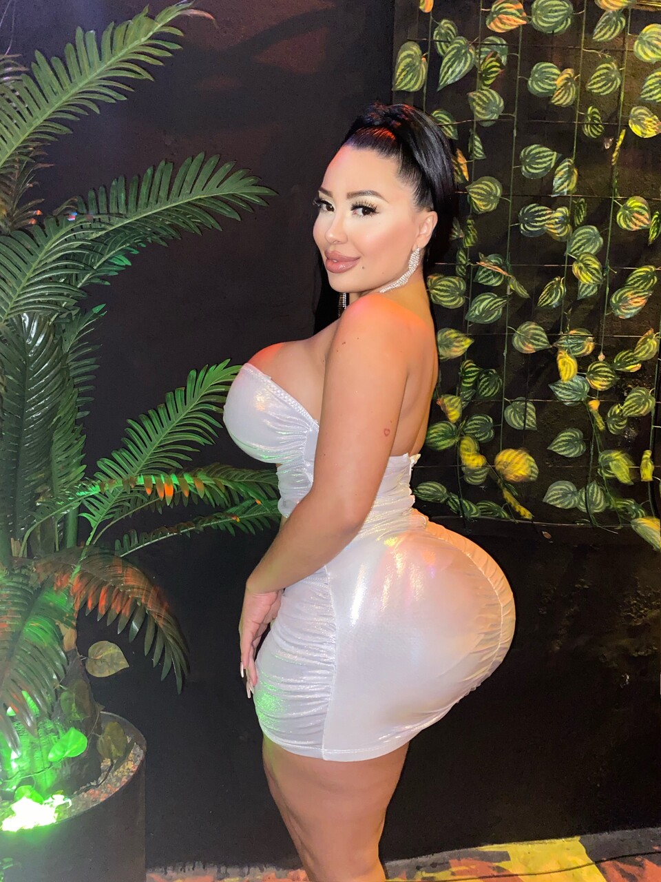 Hot Latina chick with a huge ass takes selfies in a variety of outfits